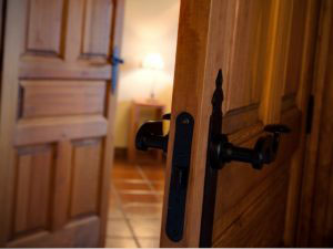 Schlafzimmer in Ferienhaus für 10 Personen